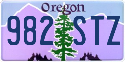 OR license plate 982STZ