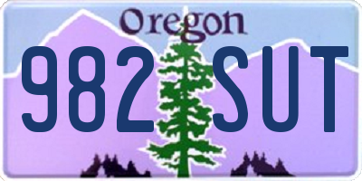 OR license plate 982SUT