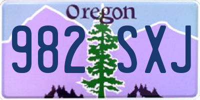 OR license plate 982SXJ