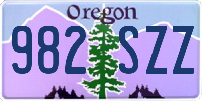 OR license plate 982SZZ