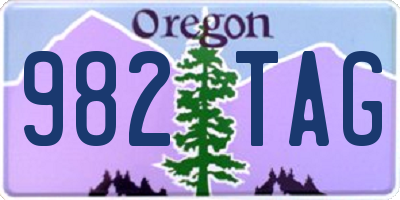 OR license plate 982TAG