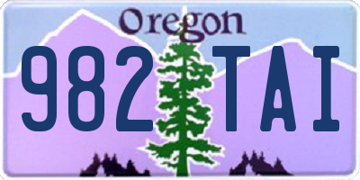 OR license plate 982TAI
