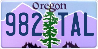 OR license plate 982TAL