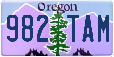 OR license plate 982TAM