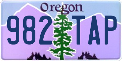 OR license plate 982TAP