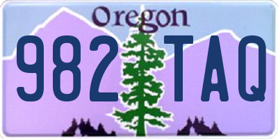 OR license plate 982TAQ