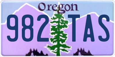 OR license plate 982TAS
