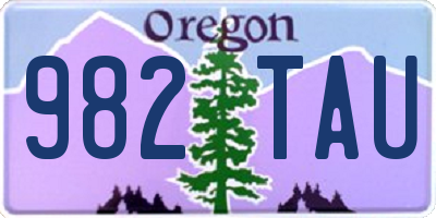 OR license plate 982TAU