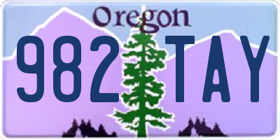 OR license plate 982TAY