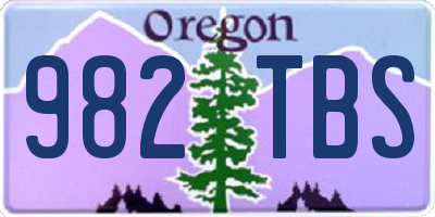 OR license plate 982TBS
