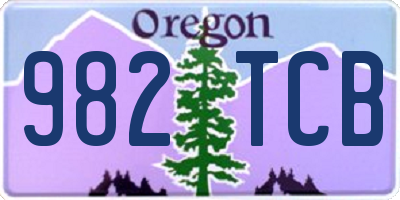 OR license plate 982TCB