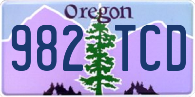 OR license plate 982TCD