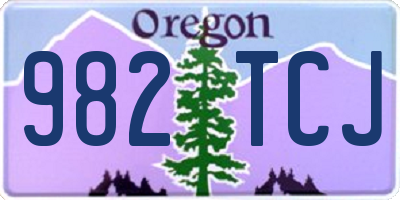 OR license plate 982TCJ