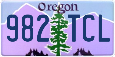 OR license plate 982TCL