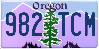 OR license plate 982TCM