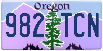 OR license plate 982TCN