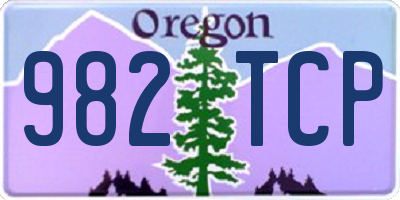 OR license plate 982TCP