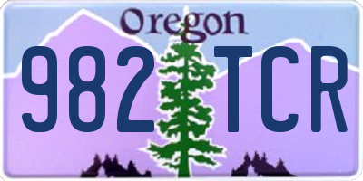 OR license plate 982TCR