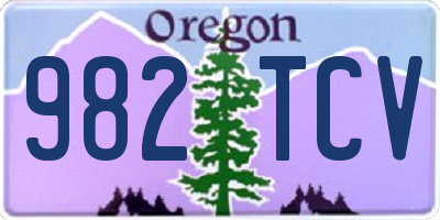 OR license plate 982TCV
