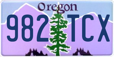OR license plate 982TCX