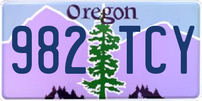 OR license plate 982TCY