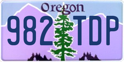 OR license plate 982TDP