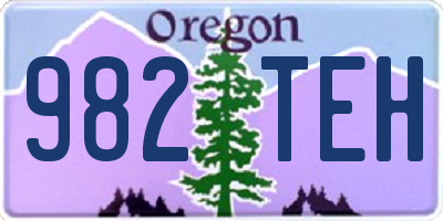 OR license plate 982TEH