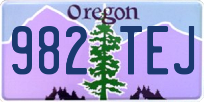 OR license plate 982TEJ