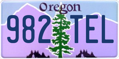 OR license plate 982TEL