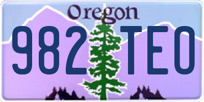 OR license plate 982TEO
