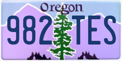 OR license plate 982TES