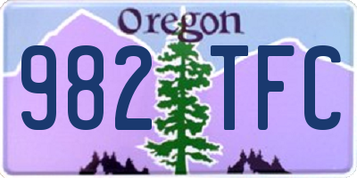 OR license plate 982TFC