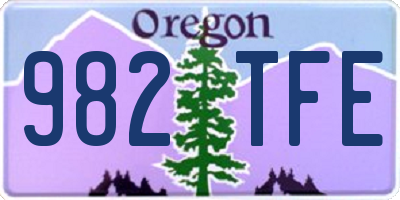 OR license plate 982TFE