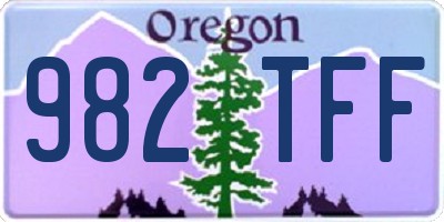OR license plate 982TFF