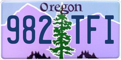 OR license plate 982TFI