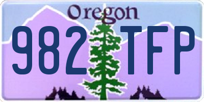 OR license plate 982TFP