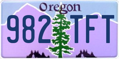 OR license plate 982TFT