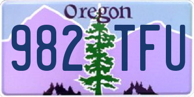 OR license plate 982TFU