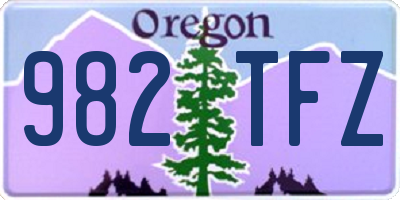OR license plate 982TFZ