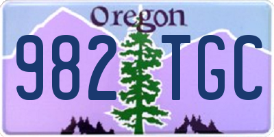 OR license plate 982TGC
