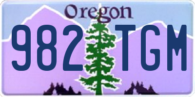 OR license plate 982TGM