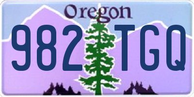 OR license plate 982TGQ