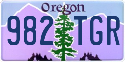 OR license plate 982TGR