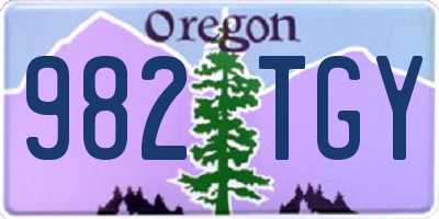 OR license plate 982TGY