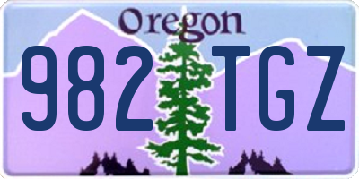 OR license plate 982TGZ