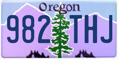 OR license plate 982THJ