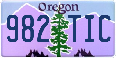 OR license plate 982TIC