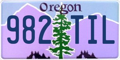 OR license plate 982TIL
