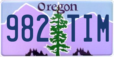 OR license plate 982TIM