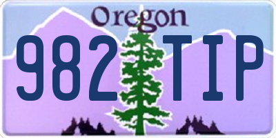 OR license plate 982TIP